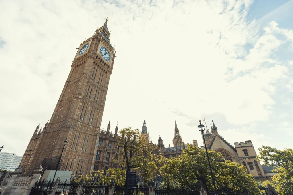 Tháp đồng hồ Big Ben và Tòa nhà Quốc hội, London, Anh